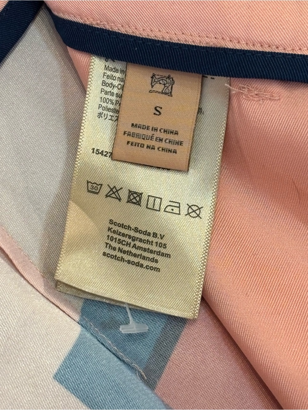 NWOT Scotch & Soda Maison Scotch Pink Bandana Print Wide-Leg Satin Trousers - Picture 5 of 5